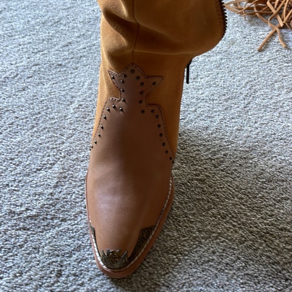 FESTIVAL BOOTS 👢 SPELL 👢evie over the knee fringe boots NWT - Picture 6 of 12